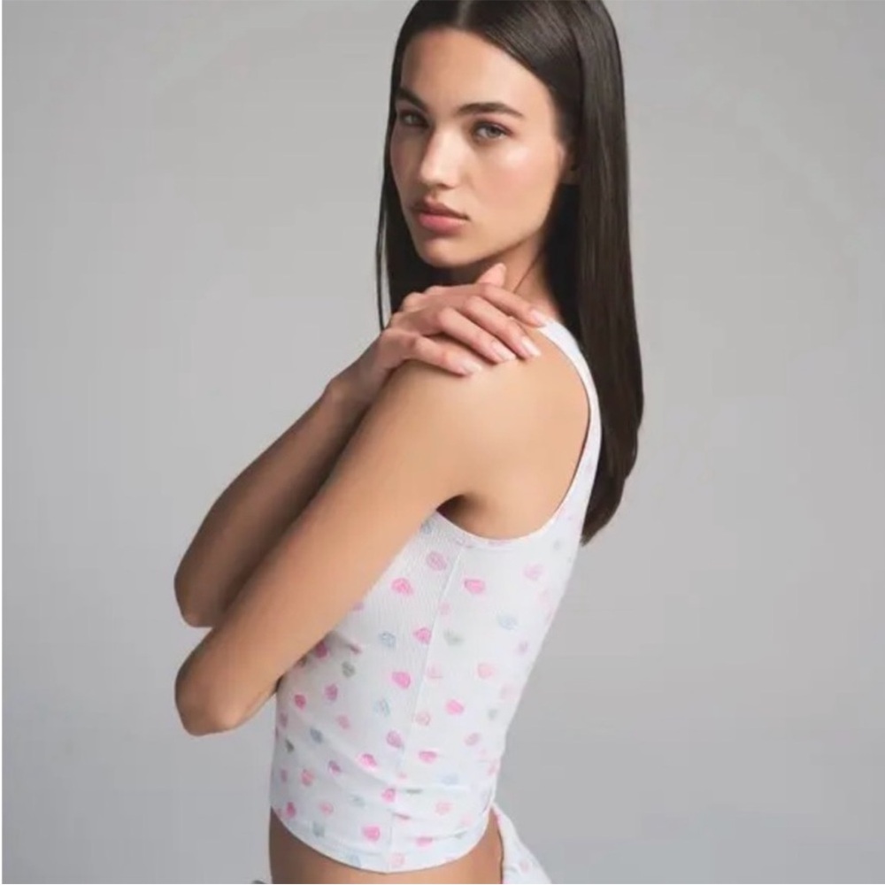 Skims cloud candy heart 💜 print soft lounge tank S